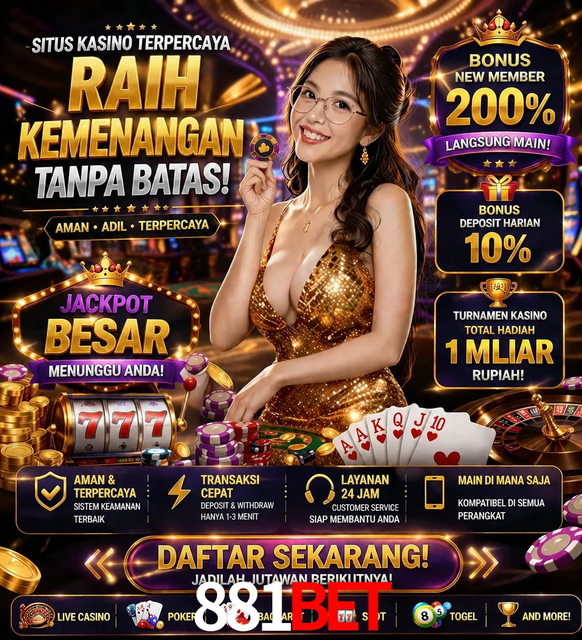 Roleta e blackjack 881Bet